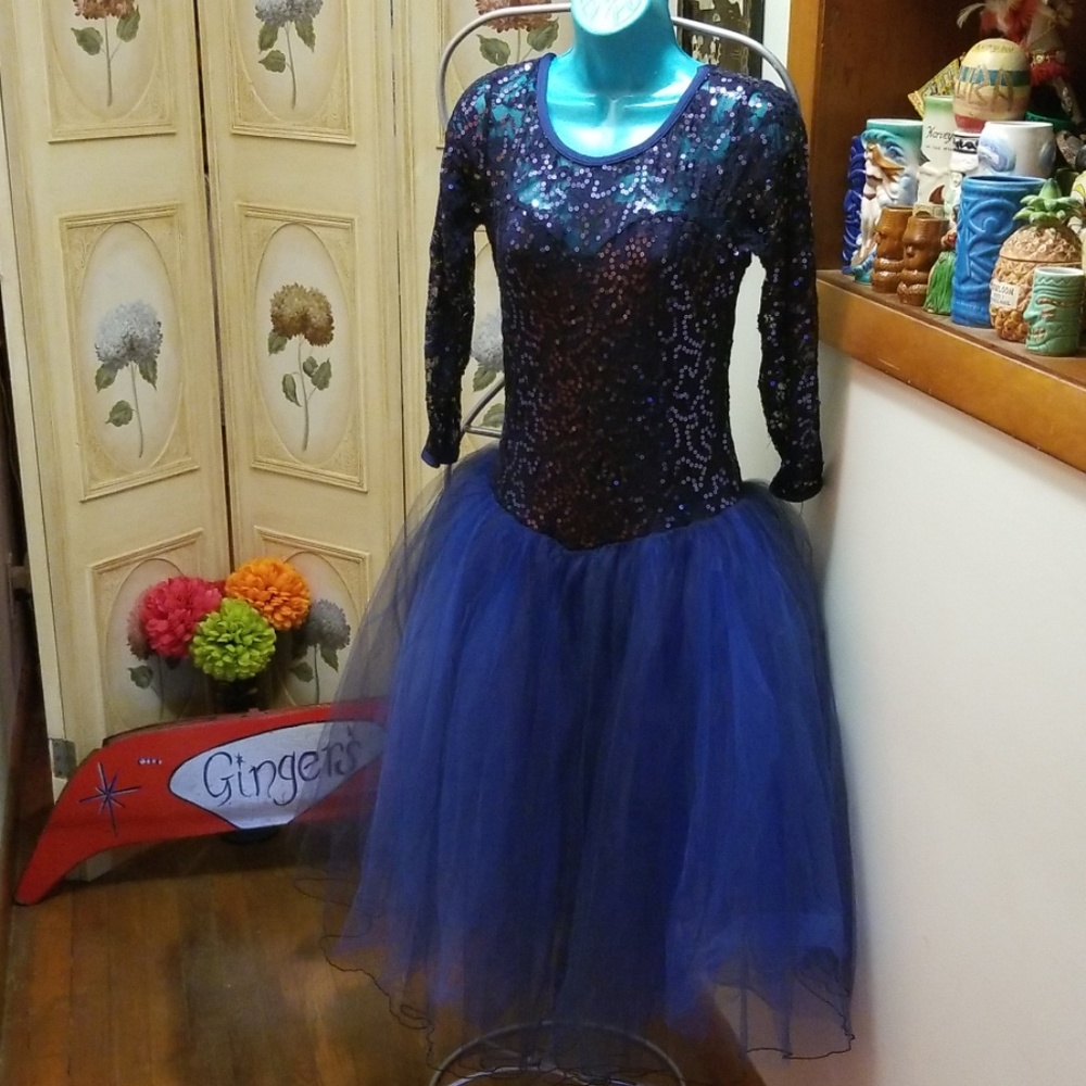 Vintage sequin tutu, skater outfit